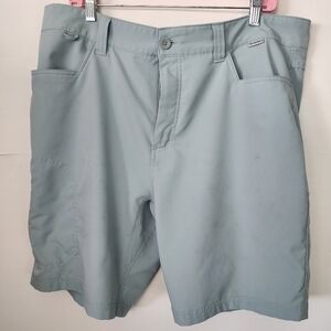 Simms Men's Light Blue Flat Front Shorts Sz 38 Pockets Outdoor Lightweight
